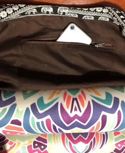 Miniatura 6 de Aozora Bolsa para esterilla de yoga grande con bolsillos para tapetes con bolsillos de almacenamiento multifuncionales, ligera y duradera Elefante