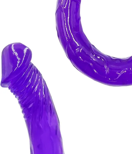 Miniatura 4 de Consoladores sexuales súper largos de doble extremo, de 18.1 pulgadas, juguetes sexuales, suaves y flexibles, consoladores de doble cara para pene