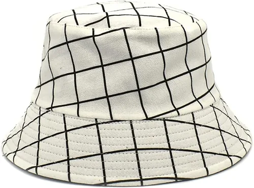 Miniatura 12 de Sombreros reversibles a cuadros para hombres y mujeres, para exteriores, primavera, verano, pesca, pescador, gorra de sol plegable