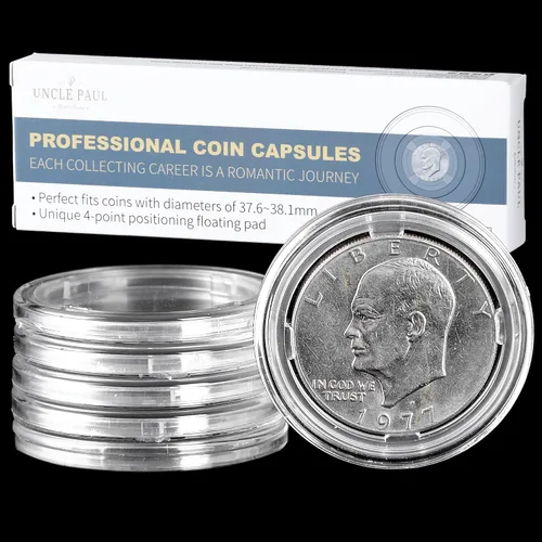 Miniatura 11 de Cápsulas de monedas con 4 bolsillos posicionamiento almohadillas flotantes coleccionista para Lincoln Cent/Penny/Canadian 1 Cents/Euro 2 Cents 6