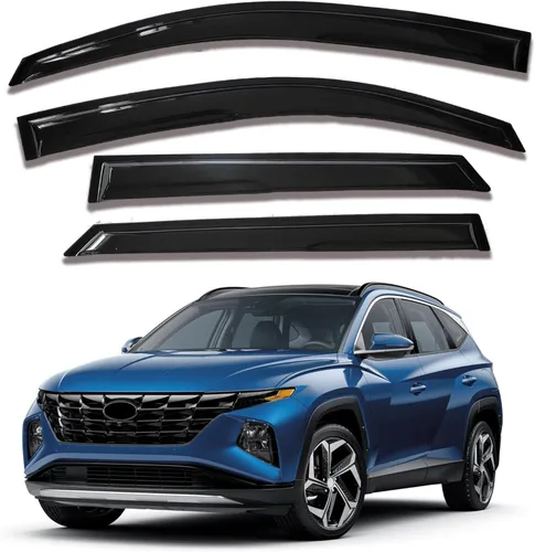 Miniatura 22 de Viseras laterales adhesivas para ventana de lluvia, deflectores de ventilación para Toyota RAV4 2019 2020 2021 2022, 4 piezas teñidas de humo