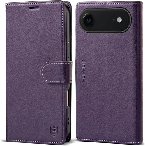 Miniatura 11 de Funda tipo cartera para iPhone 17 Pro Max con tarjetero de crédito, de piel sintética, con función atril, funda protectora a prueba de golpes