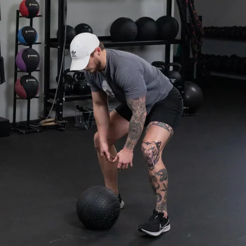 Miniatura 7 de Titan Fitness pelota de caucho Tread Slam, rebote muerto, peso para el entrenamiento - lanzar, atrapar, golpear, girar