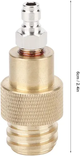 Miniatura 5 de AYNEFY Adaptador de agua, TR21-4 Adaptador de latón de rosca macho Convertidor de botella de gas de agua Adaptador de cilindro de CO2 Piezas