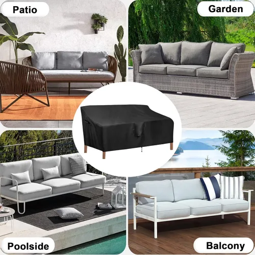 Miniatura 8 de OutdoorLines Funda Impermeable para Patio de Sofá de 3 Plazas para Exteriores - Fundas de Muebles de Patio Resistentes a los Rayos UV Resistentes a