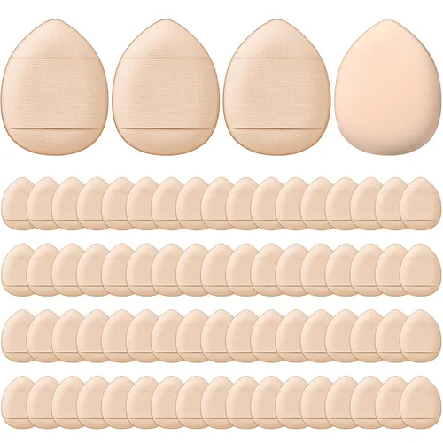 Miniatura 11 de Gerrii 72 piezas de mini soplo de polvo, esponja de maquillaje de dedos, esponja suave para maquillaje, maquillaje para base, polvo facial, ajuste