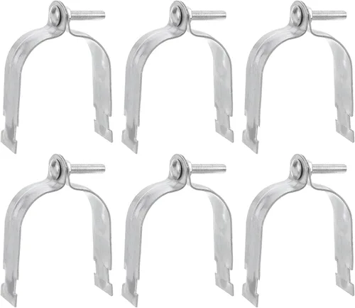Miniatura 11 de uxcell Abrazaderas de puntal EMT de 6-1/2 "de acero para conductos rígidos y tubería 4 unids universal EMT Strut Clamp con perno y tuerca