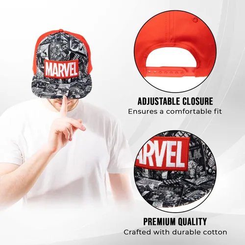 Miniatura 4 de Marvel Gorra de béisbol de los Vengadores, gorra de béisbol de talla única para hombre, sombrero cómodo, regalo de los Vengadores para hombres