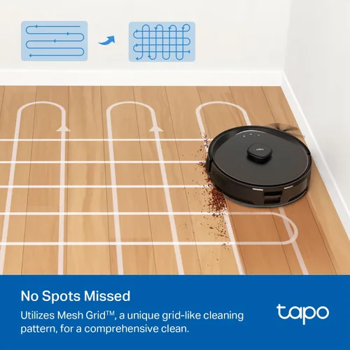 Miniatura 6 de Tapo - Aspiradora y fregona robot con navegación inteligente LiDAR, 5300 Pa máx, tasa de recolección de polvo del 97%+, limpieza personalizable