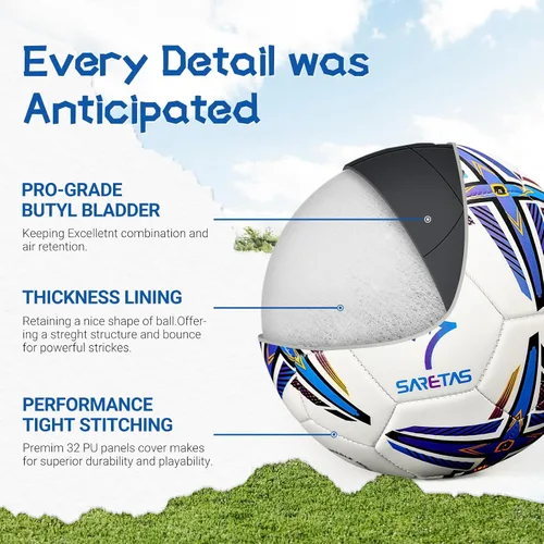Miniatura 5 de Balones de fútbol Saretas que brillan en la oscuridad, tamaño 5, balón de regalo nocturno para adolescentes, junior y adultos, juego