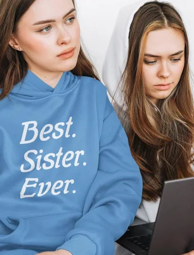 Miniatura 3 de Best Sister Ever Sudaderas con capucha para regalar a hermanos, hermanas y mujeres