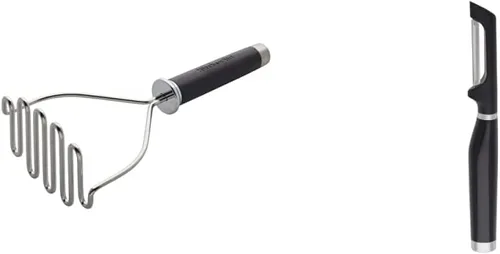 KitchenAid Gourmet - Triturador de alambre de acero inoxidable, 10.24 pulgadas, negro y KE112OHOBA KitchenAid Classic Euro Peeler, talla única,