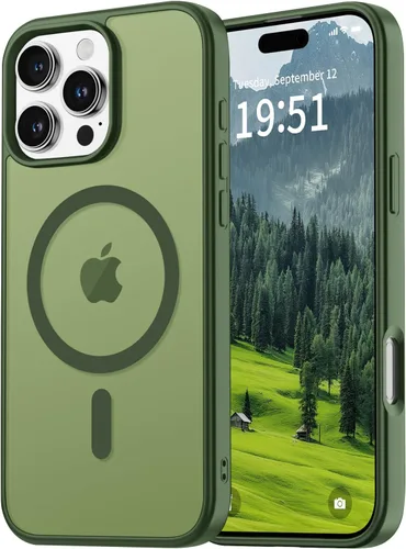 Miniatura 21 de vnnink para iPhone 12 y iPhone 12 Pro, funda de teléfono celular translúcida con protección contra caídas de grado militar, mate magnética