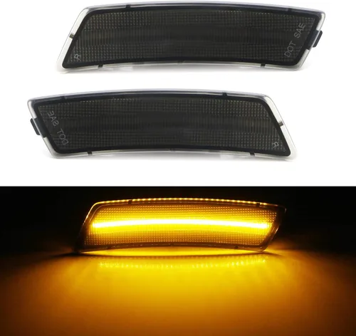Miniatura 9 de iJDMTOY Kit de luz de marcador frontal frontal LED ámbar con lente ahumada europea compatible con Volkswagen 2018 en adelante Tiguan, escarabajo