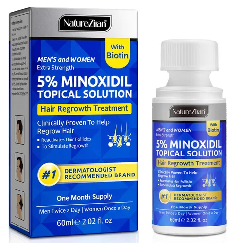 Miniatura 7 de Minoxidil para hombres - 5% extra fuerte crecimiento del cabello para hombres tratamiento-5% solución tópica aplicador gotero incluido -Minoxidil