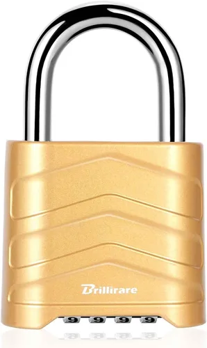 Cerradura de combinación, candado de metal resistente de 4 dígitos para exteriores, cerraduras de aleación resistentes a la intemperie con grillete