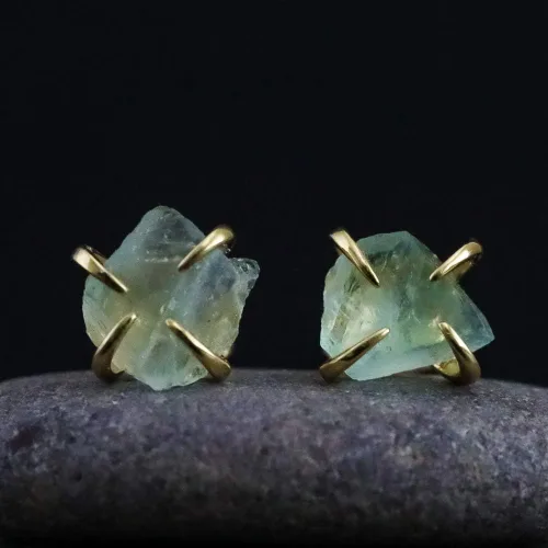 Miniatura 29 de Pendientes de tuerca de piedra preciosa cruda, idea de regalo para el día de la madre, graduación, moda de verano