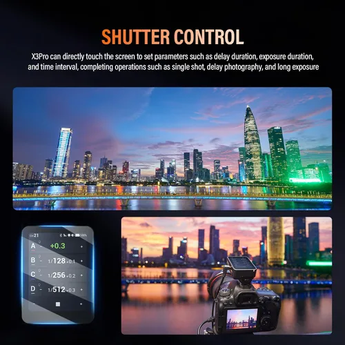 Miniatura 4 de Godox X3 Pro C (2026) TTL Disparador de flash para Canon, transmisor inalámbrico de pantalla táctil LCD de 2.4 GHz con control Bluetooth