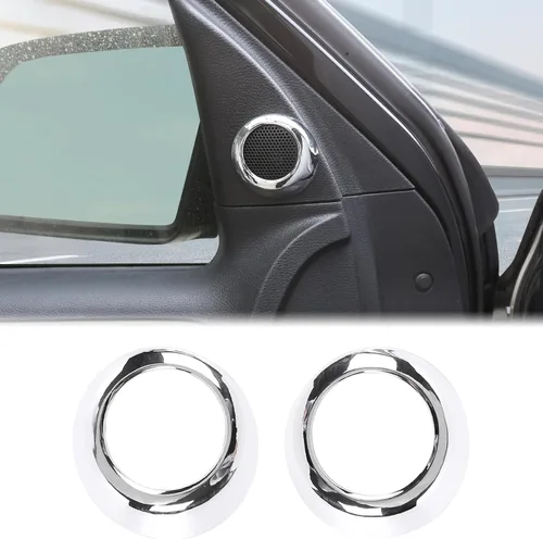 Miniatura 9 de Anillo de ajuste de cubierta de audio estéreo de sonido para puerta delantera interior de automóvil compatible con Toyota Tundra 2007-2021 Sequoia