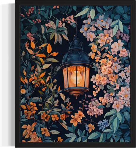 Miniatura 9 de Póster de Arte de Luna Llena, Estilo William Morris Retro de Mediados de Siglo Botánico Victoriano Academia Oscura Decoración Gótica Galería 10a
