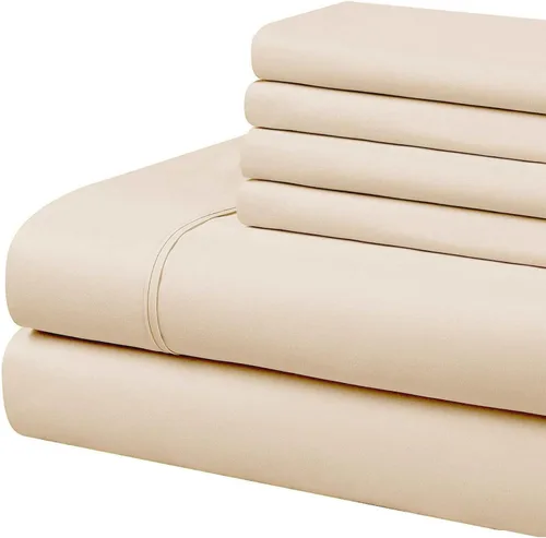 Miniatura 14 de Home Basics - Juego de sábanas de microfibra cepillada ultra suave de 4 piezas de 2.36 oz/m², hipoalergénico, individual, aguamarina