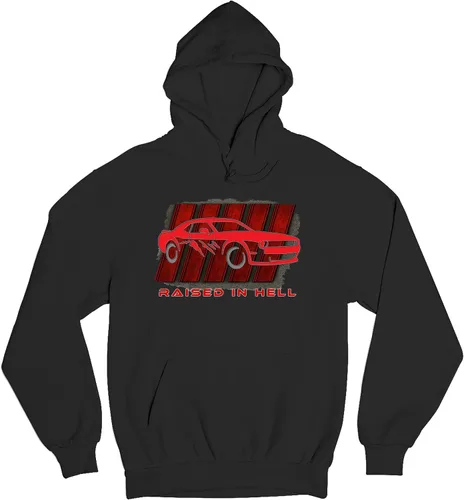 Miniatura 5 de Tee Hunt Raised In Hell Men's Graphic Hoodies and Crewneck Sweatshirts