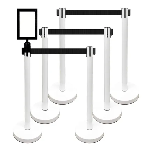 Miniatura 29 de VIP Crowd Control - Juego de barreras de seguridad con cinturones retráctiles, 91 cm de altura, cinturón de 198 cm y soporte de pared Cinturón