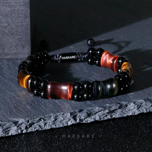 Miniatura 3 de HASKARE Healing Crystals Tiger Eye Bracelets for Men, Mens Jewelry Beads Protection Crystal Tigers Eye Bracelet, Genuine Stone Bead Bracelet Anxiety