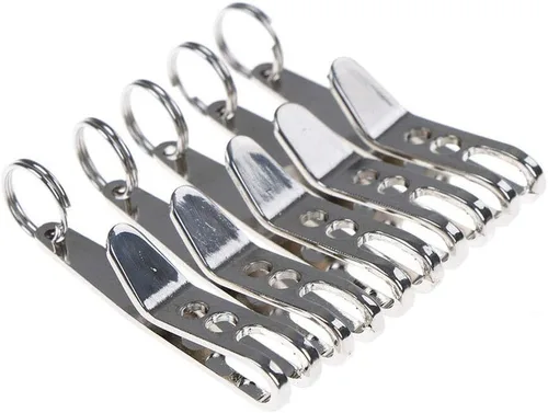 Miniatura 9 de Acxico Mini EDC Gear Pocket Suspensión Clip Percha Herramienta Llavero Llavero, Blanco