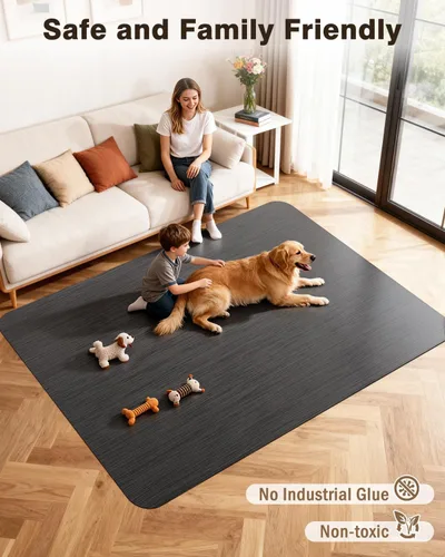 Miniatura 8 de Blvornl Ultra Large Office Chair Mat for Hardwood Floor, Rolling Chair Mat for Hard Wood, Large Anti-Slip Hard Floor Protector, Heavy Duty Computer