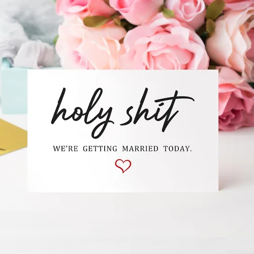 Miniatura 7 de Qiliji Tarjeta de compromiso de gato linda, divertida tarjeta de felicitación de boda, tarjetas de juego de palabras "You're Getting Meow-ied Married