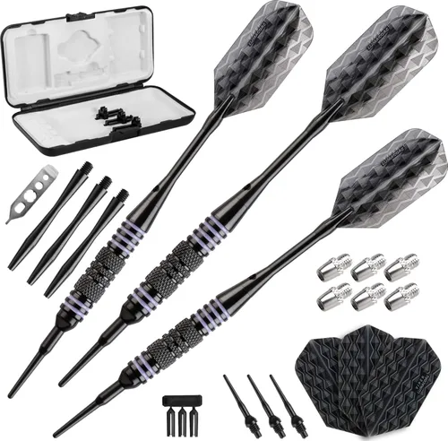 Bobcat Adjustable Weight Soft Tip Darts with Storage/Travel Case
