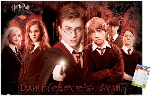 Miniatura 12 de Harry Potter y la orden del fénix - Póster de pared grupal, 22.4 pulgadas de largo x 14.7 pulgadas, versión enmarcada en madera de granero