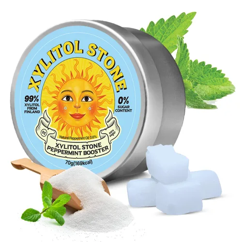 Miniatura 13 de Xylitol Stone Caramelos sin azúcar - Veganos y compatibles con dieta cetogénica, caramelos duros únicos sin azúcar - Dulces con 100% sabor natural