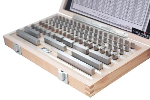 Miniatura 7 de Accusize Industrial Tools Juego de bloques de calibre métrico de 87 piezas, grado 2, estándar alemán DIN861 con certificado MFG, 0087-2160