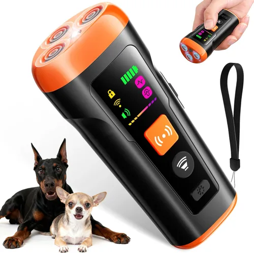 Dispositivos Disuasorios de Ladridos de Perros, 3X Dispositivo Anti-Ladridos para Perros Entrenamiento Ultrasónico de Perros, Hasta 50 Pies Control