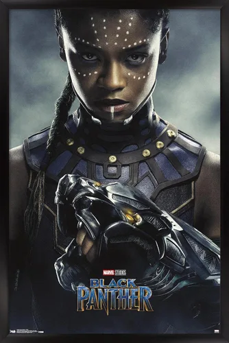 Trends International Marvel Cinematic Universe - Póster de pared de una hoja de Shuri, Black Panther, 22.375 x 34 pulgadas, versión enmarcada en