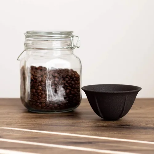 Miniatura 4 de Arita Ware NS-02 - Filtro de café de cerámica, pequeño, diámetro aproximado de 4,2 x 2,2 pulgadas (4.2 x 2.2 in), diseño de gotero ecológico