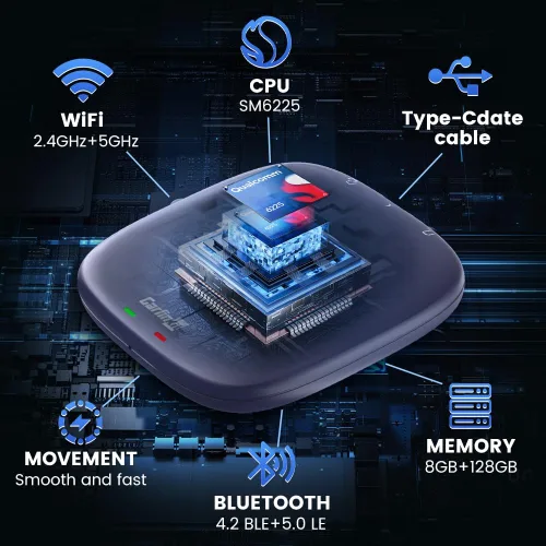 Miniatura 6 de CarlinKit CarPlay Ai Box Magic Box Android 13.0 Sistema inalámbrico CarPlay Adaptador Android Auto Soporte Netflix YouTube Google GPS+Glonass