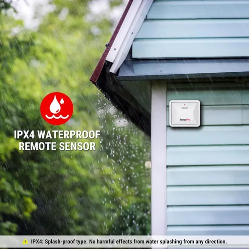 Miniatura 5 de ThermoPro Termómetro inalámbrico para interiores y exteriores de 500 pies, termómetro de invernadero exterior con sensor de temperatura, termómetros