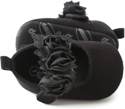 Miniatura 24 de RVROVIC Mocasines de princesa para bebé, zapatos brillantes de Mary Jane, zapatos de cuna de suela suave y ligera de primera calidad, zapatos