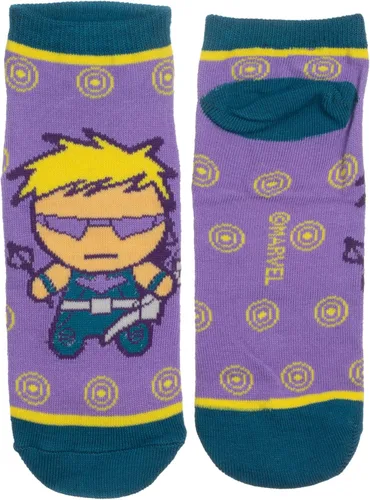 Miniatura 4 de Marvel Comics The Avengers Chibi - Paquete de 6 calcetines tobilleros para mujer Negro M