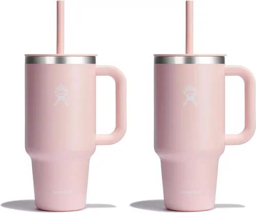 Miniatura 46 de Hydro Flask Vaso de Viaje con Asa, Tapa y Pajita - Acero Inoxidable Aislado en 24 Oz Aloe