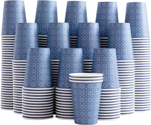 Miniatura 8 de Clawsoff Paquete de 300 Vasos de Papel de 8 oz, Vasos Desechables para Bebidas Calientes/Frías, Vasos de Café de Papel de 8 OZ, Vasos de Café