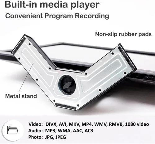 Miniatura 8 de Televisor portátil de 22 pulgadas de 12 V/24 V (Full HD 1080P 60Hz) para camión, RV y campamento – Sintonizador digital ATSC, Dolby Digital Plus