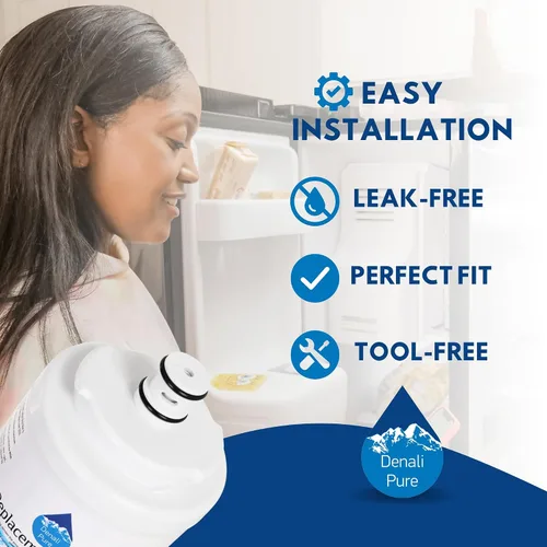 Miniatura 6 de Upstart Battery Paquete de 3 filtros de agua de repuesto para refrigerador MSD2454GRW, compatible con cartucho de filtro de agua Maytag UKF7003