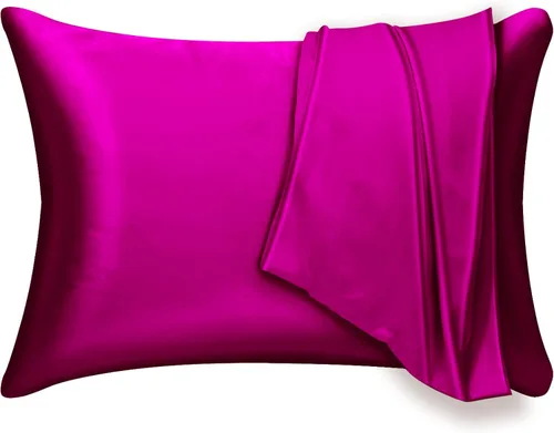 Miniatura 10 de Juego de 2 fundas de almohada de seda de morera para cabello y piel, con cremallera oculta. Ambos lados 19 Momme a prueba de alérgenos, suave