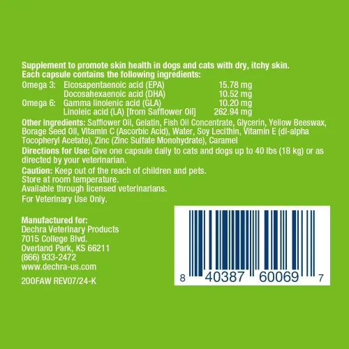 Miniatura 2 de EicosaCaps Omega 3 y 6 para perros y gatos de menos de 40 libras, 60 cápsulas