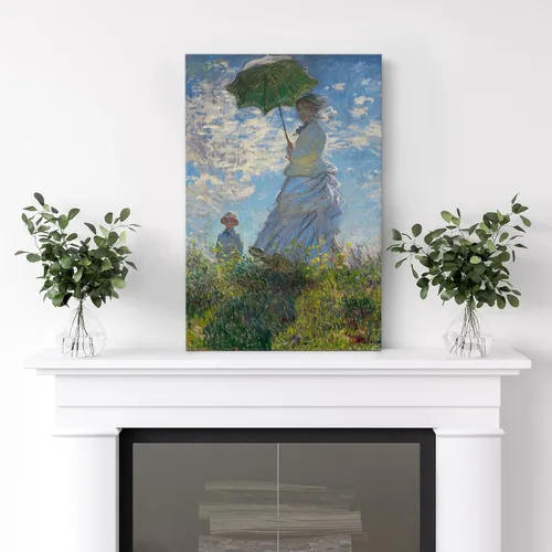 Miniatura 175 de wall26 Prado con álamos por Claude Monet - Arte moderno impresionista, arte en lienzo para el hogar, 12 x 18 pulgadas