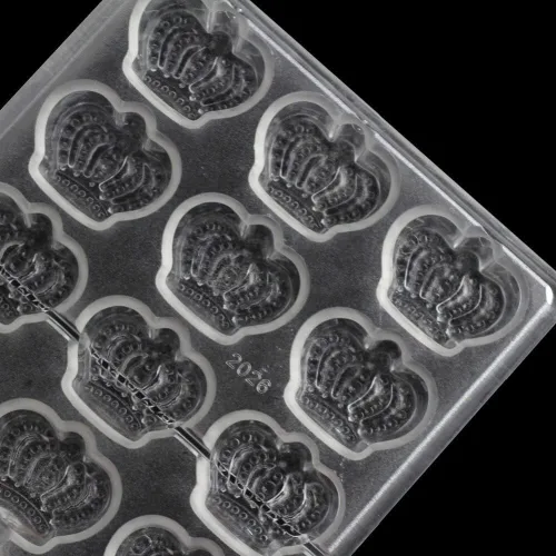 Miniatura 6 de Moldes de chocolate de policarbonato en forma de corona transparente 3D chocolate Herramientas de decoración de confitería Chocolate Herramientas